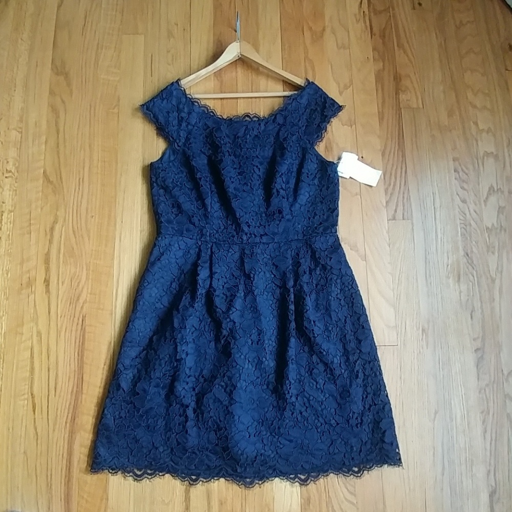 Shoshonna navy blue lace dress size 12